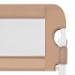 vidaXL Μπάρα Κρεβατιού Προστατευτική Χρώμα Taupe 150x42 εκ Πολυεστέρας
