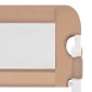 vidaXL Μπάρα Κρεβατιού Προστατευτική Χρώμα Taupe 180x42 εκ Πολυεστέρας