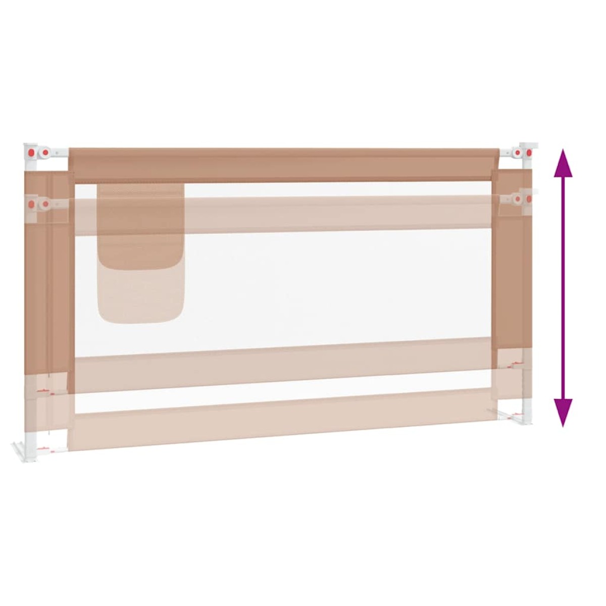 vidaXL Μπάρα Κρεβατιού Προστατευτική Taupe 160 x 25 εκ. Υφασμάτινη