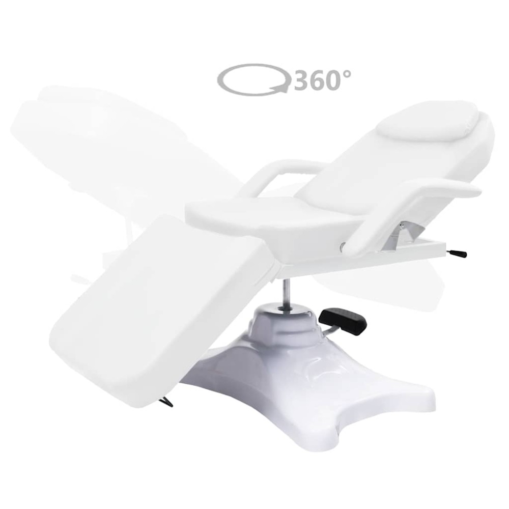 vidaXL Κρεβάτι - Πολυθρόνα Αισθητικής Λευκό 180 x 62 x (86,5-118) εκ.