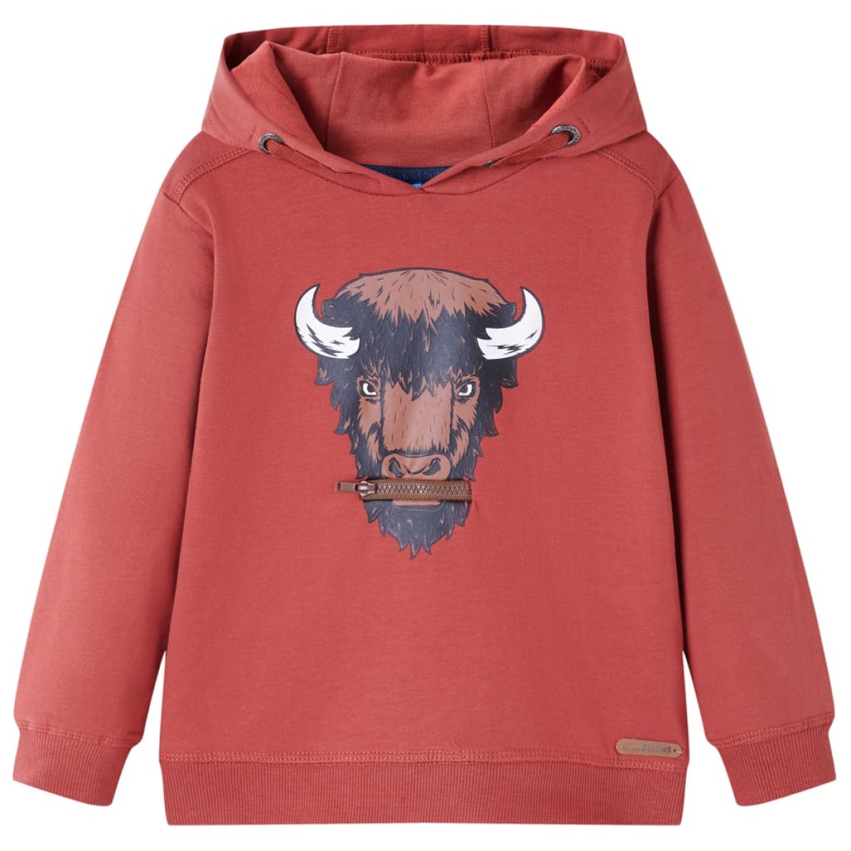 Φούτερ Παιδικό με Κουκούλα Burnt Red 104