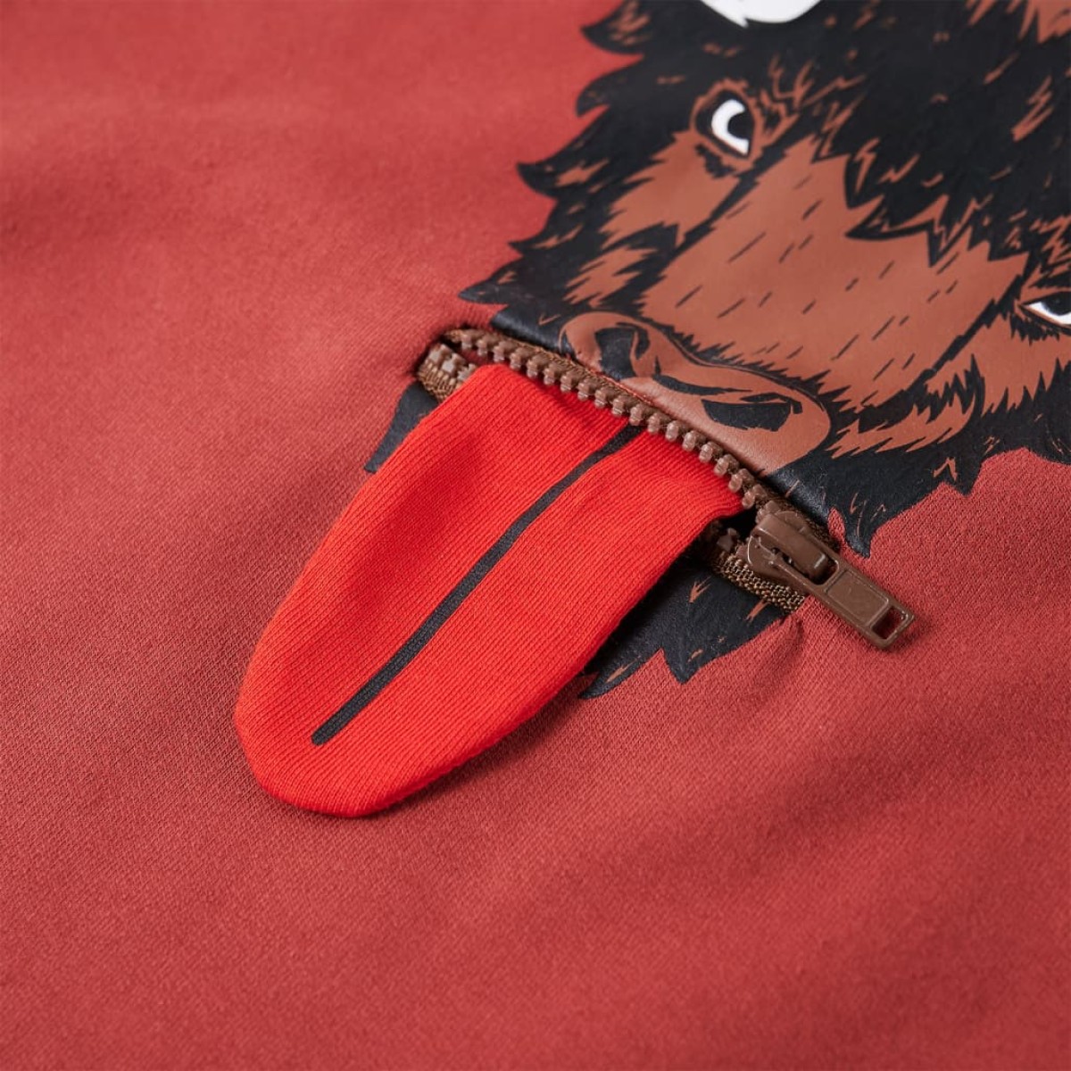 Φούτερ Παιδικό με Κουκούλα Burnt Red 104