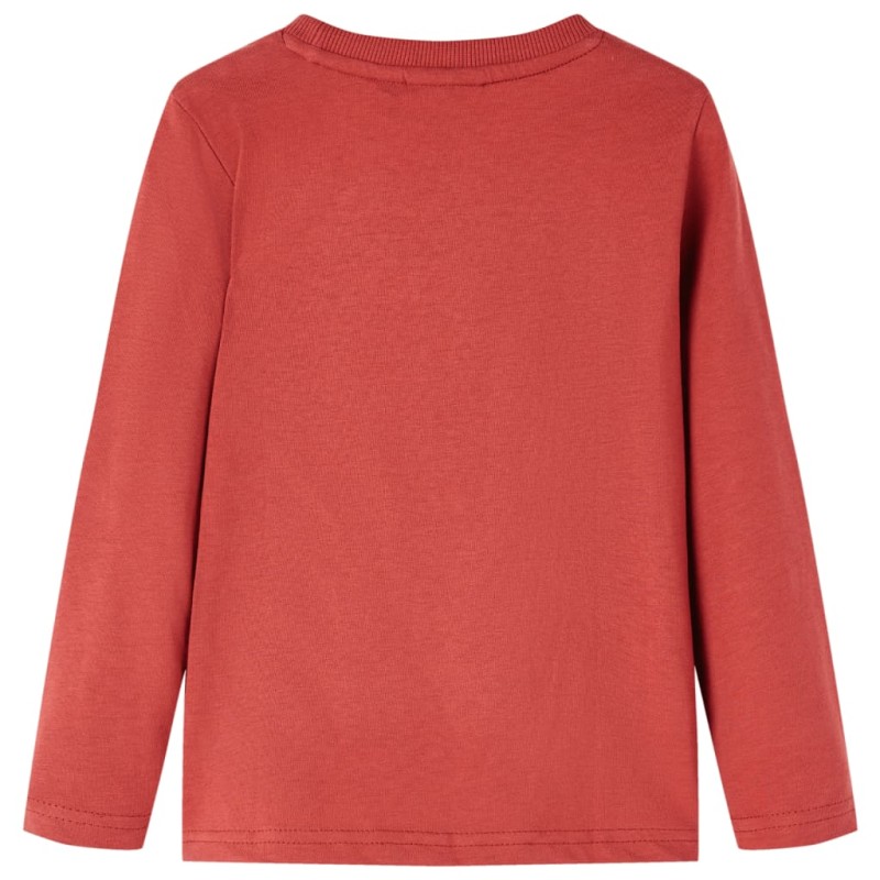 Μπλουζάκι Παιδικό Μακρυμάνικο Χρώμα Burnt Red 128