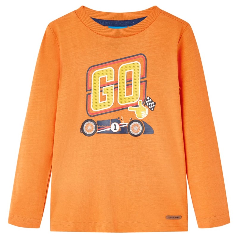 Μπλουζάκι Παιδικό Μακρυμάνικο Σκούρο Πορτοκαλί 116