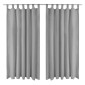 vidaXL Κουρτίνες με Θηλιές 2 τεμ. Γκρι 140 x 225 εκ. από Microsatin