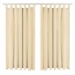 vidaXL Κουρτίνες με Θηλιές 2 τεμ. Μπεζ 140 x 225 εκ. από Microsatin