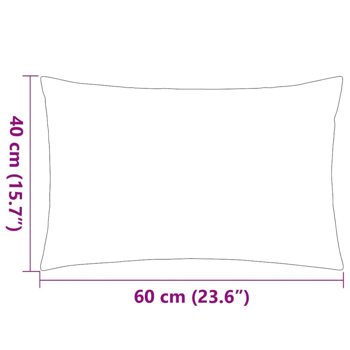 vidaXL Μαξιλάρια Εξωτερικού Χώρου 2 τεμ. Γκρι 60 x 40 εκ.