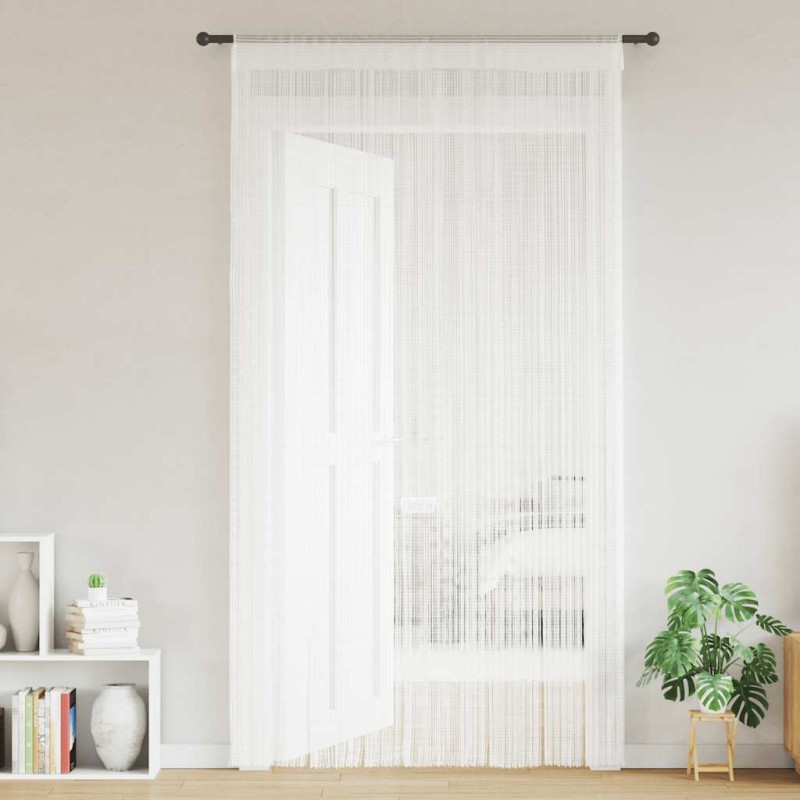 vidaXL Κουρτίνες με Κρόσσια 2 τεμ. Λευκές 140 x 250 εκ.