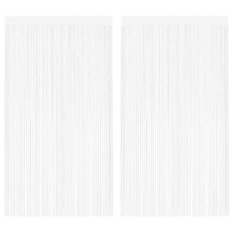 vidaXL Κουρτίνες με Κρόσσια 2 τεμ. Λευκές 140 x 250 εκ.