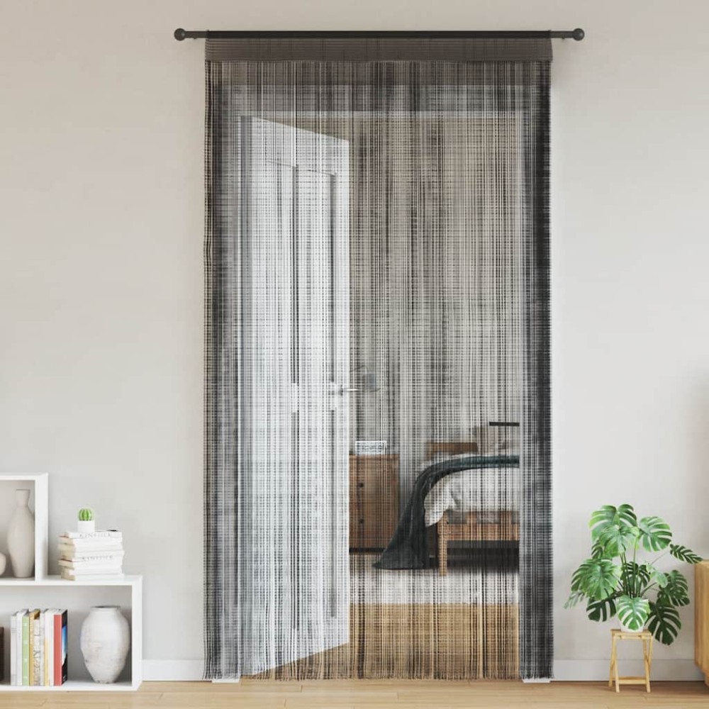 vidaXL Κουρτίνες με Κρόσσια 2 τεμ. Μαύρες 100 x 250 εκ.
