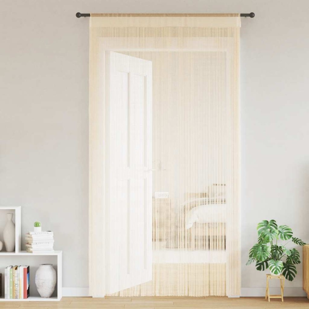 vidaXL Κουρτίνες με Κρόσσια 2 τεμ. Κρεμ 140 x 250 εκ.