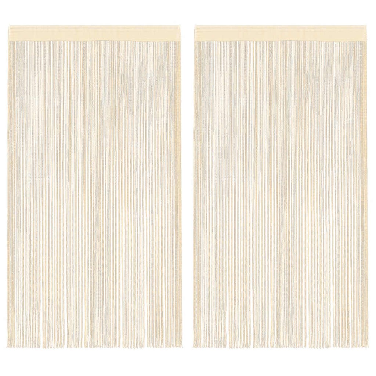 vidaXL Κουρτίνες με Κρόσσια 2 τεμ. Κρεμ 140 x 250 εκ.