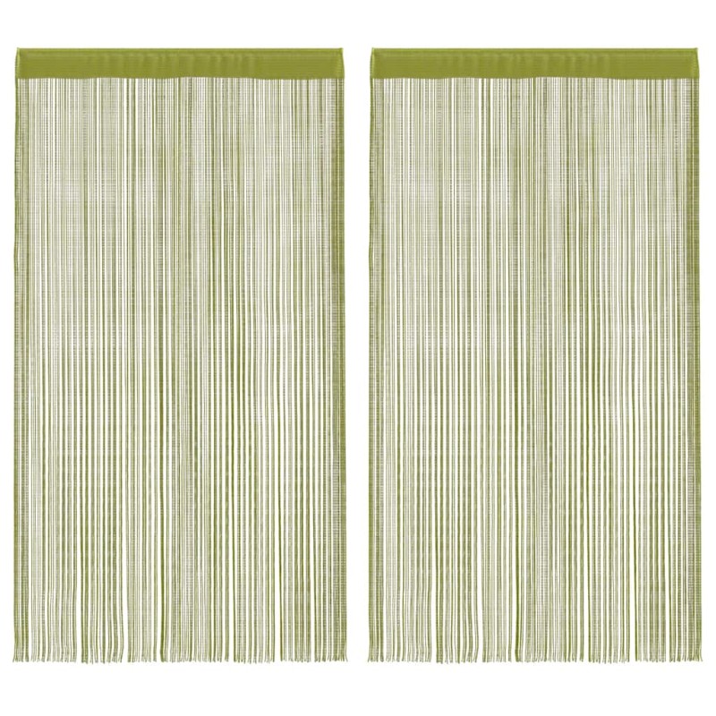 vidaXL Κουρτίνες με Κρόσσια 2 τεμ. Πράσινες 140 x 250 εκ.