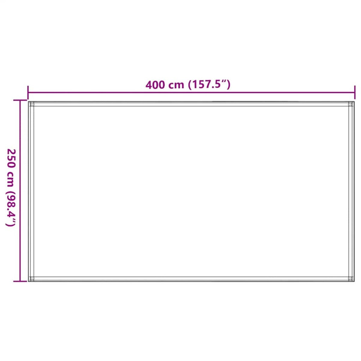 vidaXL Χαλί Σκηνής Πράσινο 250 x 400 εκ. από HDPE