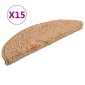 vidaXL Πατάκια Σκάλας Μοκέτα 15 τεμ. Μπεζ 56 x 17 x 3 εκ.