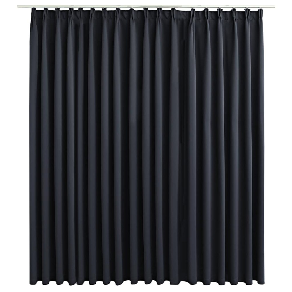 vidaXL Κουρτίνα Συσκότισης με Γάντζους Μαύρη 290 x 245 εκ.