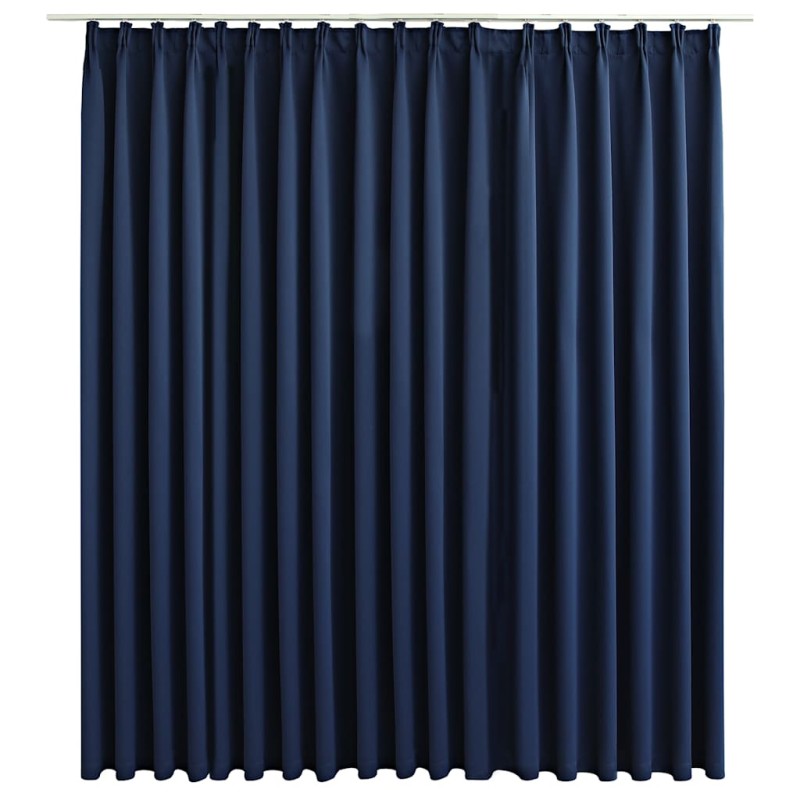 vidaXL Κουρτίνα Συσκότισης με Γάντζους Μπλε 290 x 245 εκ.