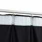 vidaXL Κουρτίνα Συσκότισης με Γάντζους Μαύρη 290 x 245 εκ. Βελούδο