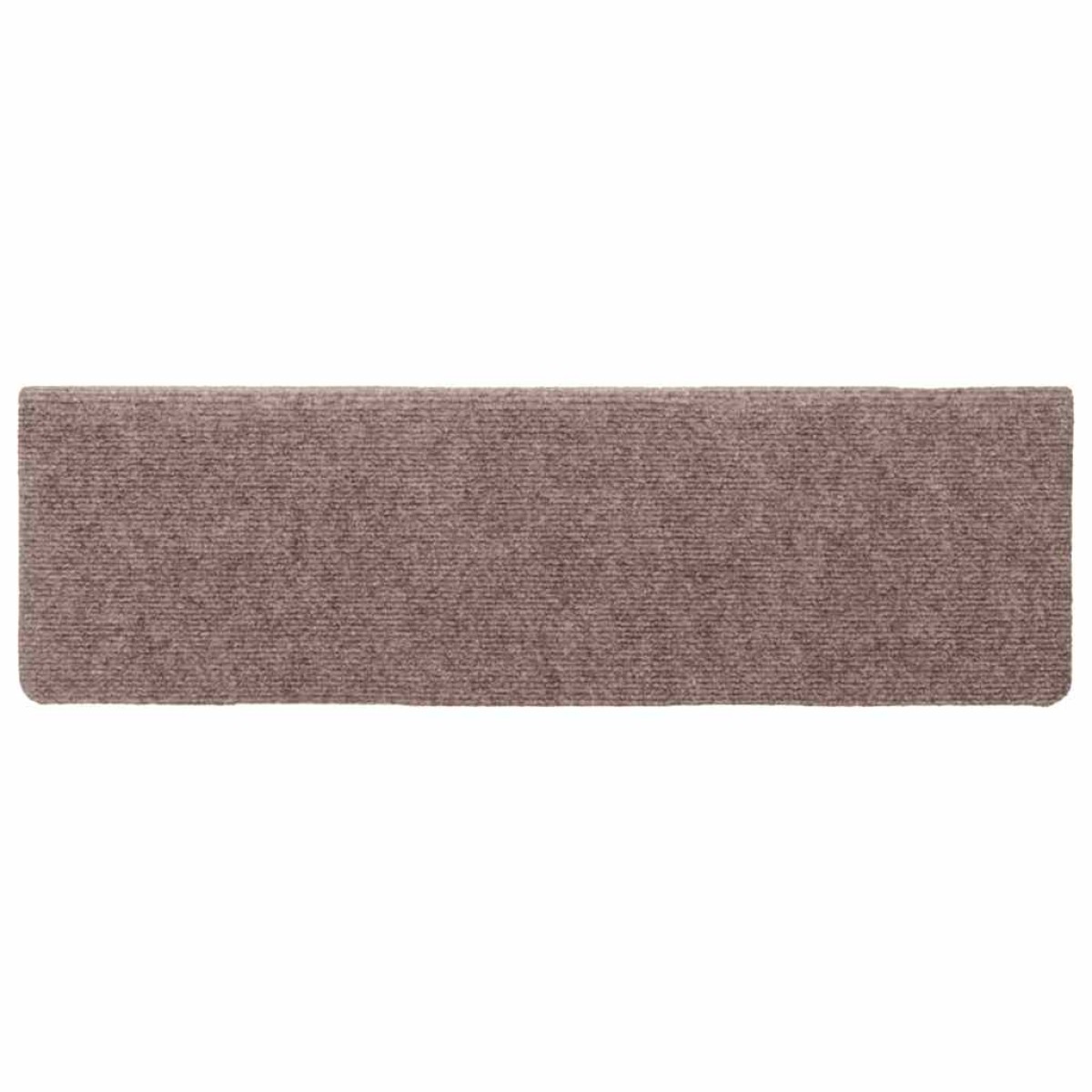 vidaXL Πατάκια Σκάλας 15 τεμ. Καφέ 65x21x4 εκ. Βελονιασμένο Ύφασμα