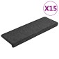 vidaXL Πατάκια Σκάλας Μοκέτα 15 τεμ. Ανθρακί 65x21x4 εκ.