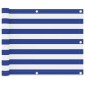 vidaXL Διαχωριστικό Βεράντας Λευκό/Μπλε 75 x 400 εκ. Ύφασμα Oxford