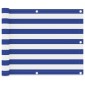 vidaXL Διαχωριστικό Βεράντας Λευκό/Μπλε 75 x 500 εκ. Ύφασμα Oxford