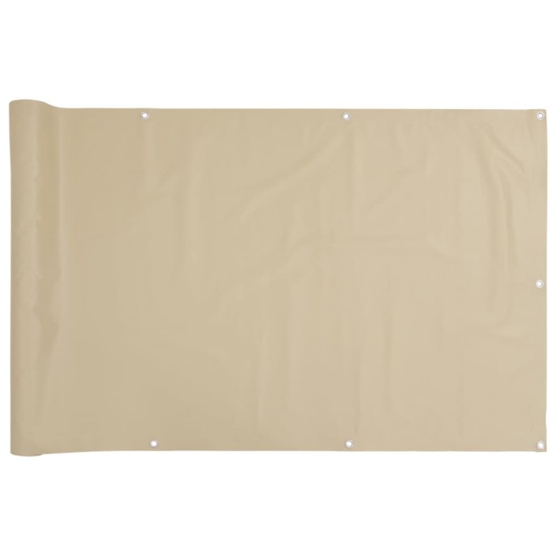 vidaXL Διαχωριστικό Βεράντας Μπεζ 90 x 500 εκ. Ύφασμα Oxford