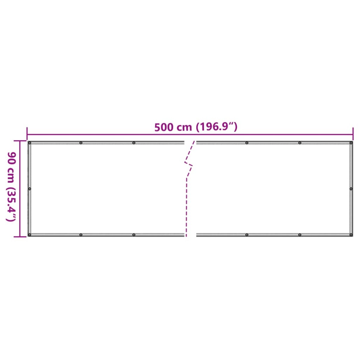 vidaXL Διαχωριστικό Βεράντας Μπεζ 90 x 500 εκ. Ύφασμα Oxford