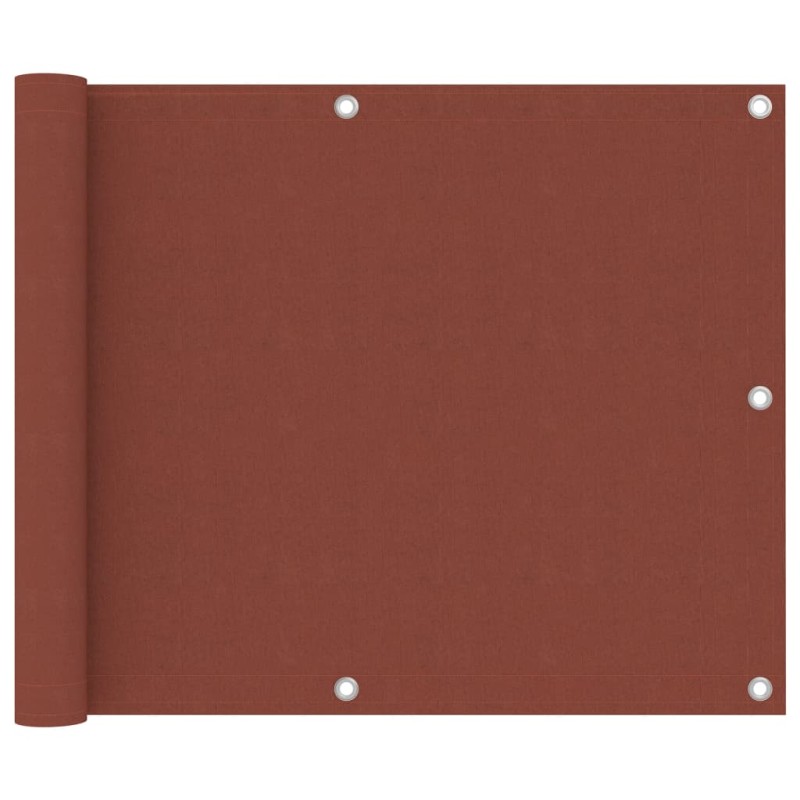 vidaXL Διαχωριστικό Βεράντας Τερακότα 75 x 500 εκ. Ύφασμα Oxford