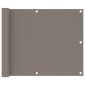 vidaXL Διαχωριστικό Βεράντας Taupe 75 x 500 εκ. Ύφασμα Oxford