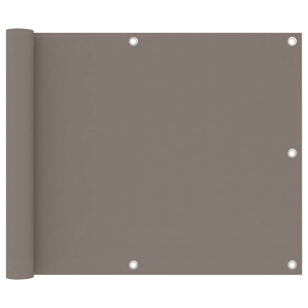vidaXL Διαχωριστικό Βεράντας Taupe 75 x 600 εκ. Ύφασμα Oxford
