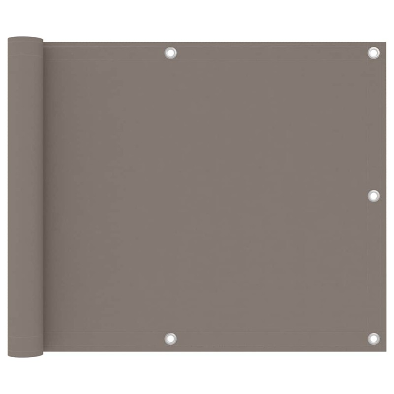 vidaXL Διαχωριστικό Βεράντας Taupe 75 x 600 εκ. Ύφασμα Oxford
