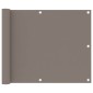 vidaXL Διαχωριστικό Βεράντας Taupe 75 x 600 εκ. Ύφασμα Oxford