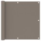vidaXL Διαχωριστικό Βεράντας Taupe 90 x 500 εκ. Ύφασμα Oxford