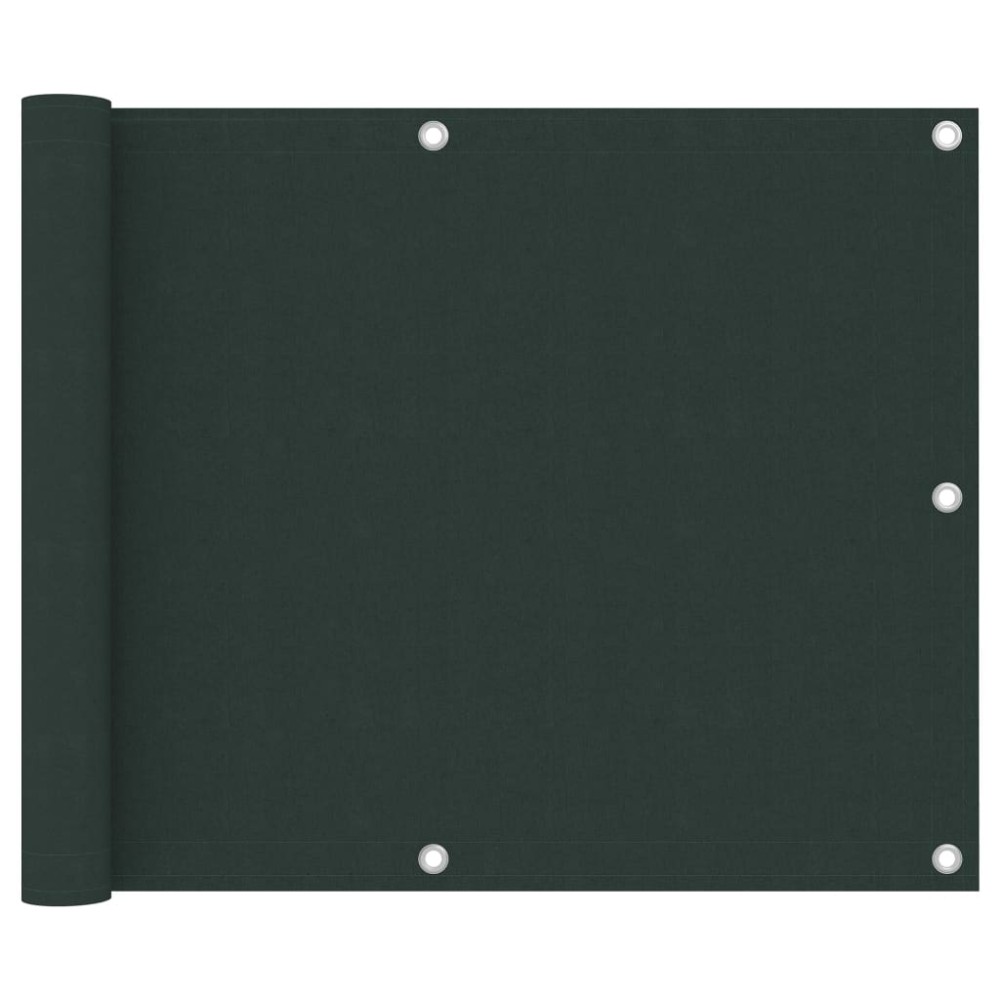 vidaXL Διαχωριστικό Βεράντας Σκούρο Πράσινο 75x500 εκ. Ύφασμα Oxford