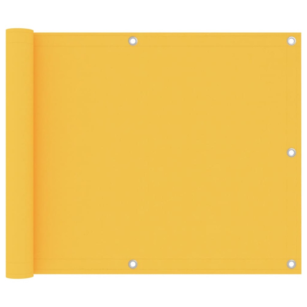 vidaXL Διαχωριστικό Βεράντας Κίτρινο 75 x 600 εκ. Ύφασμα Oxford