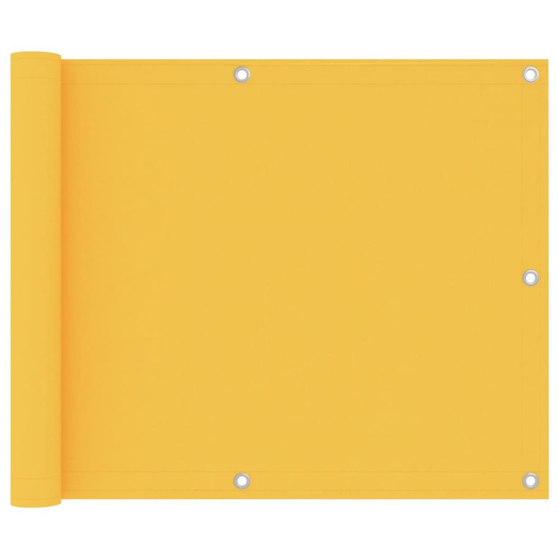 vidaXL Διαχωριστικό Βεράντας Κίτρινο 75 x 600 εκ. Ύφασμα Oxford