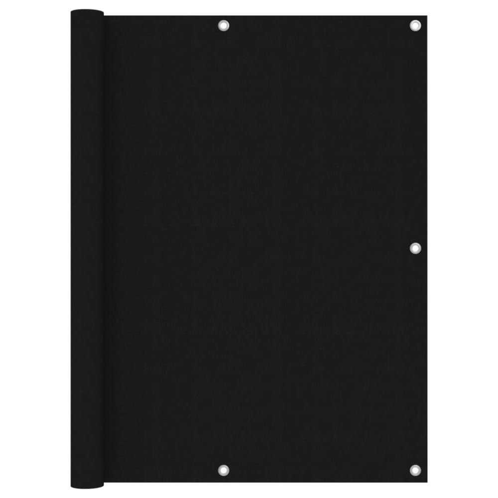 vidaXL Διαχωριστικό Βεράντας Μαύρο 120 x 500 εκ. Ύφασμα Oxford