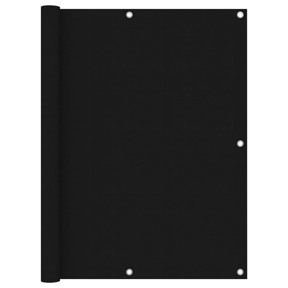 vidaXL Διαχωριστικό Βεράντας Μαύρο 120 x 600 εκ. Ύφασμα Oxford