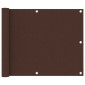 vidaXL Διαχωριστικό Βεράντας Καφέ 75 x 400 εκ. Ύφασμα Oxford