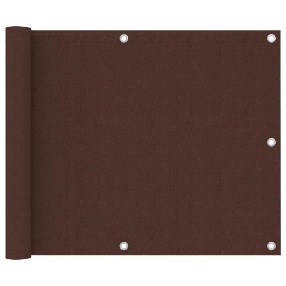vidaXL Διαχωριστικό Βεράντας Καφέ 75 x 500 εκ. Ύφασμα Oxford
