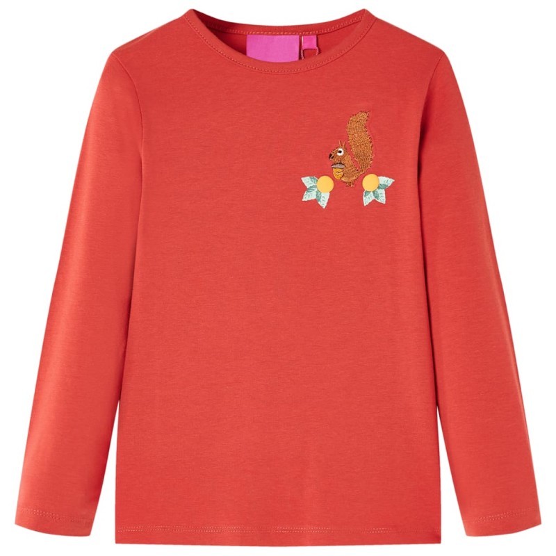Μπλουζάκι Παιδικό Μακρυμάνικο Burnt Red Χρώμα 104