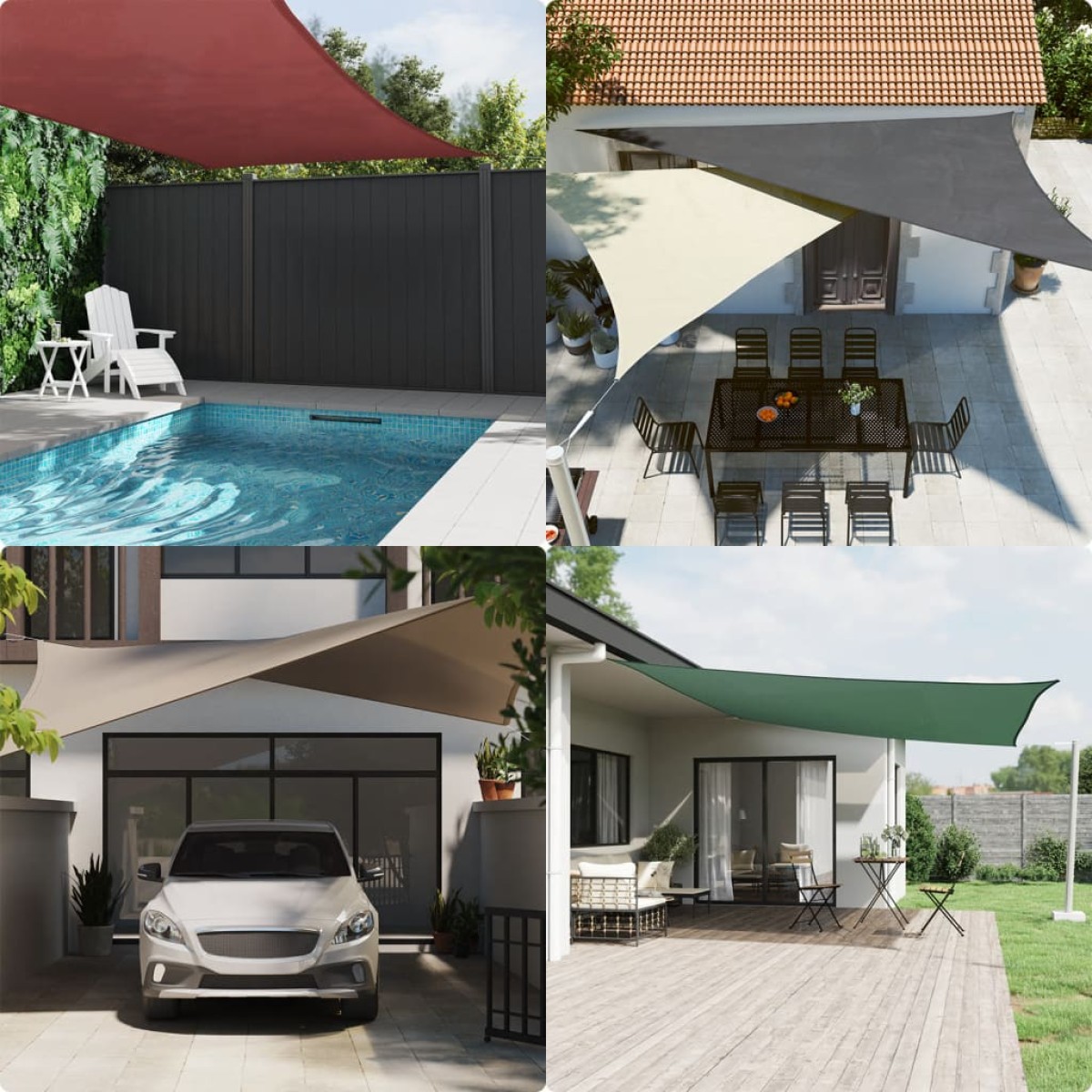 vidaXL Πανί Σκίασης Τρίγωνο Taupe 3 x 4 x 4 μ. από Ύφασμα Oxford
