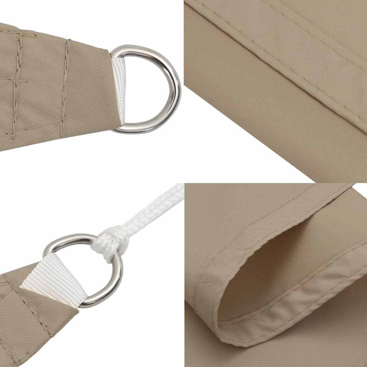 vidaXL Πανί Σκίασης Τρίγωνο Taupe 3,5 x 3,5 x 4,9 μ. από Ύφασμα Oxford