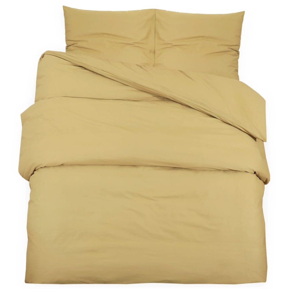 vidaXL Σετ Παπλωματοθήκης Taupe 200x220 εκ. Ελαφρύ Ύφασμα Μικροϊνών
