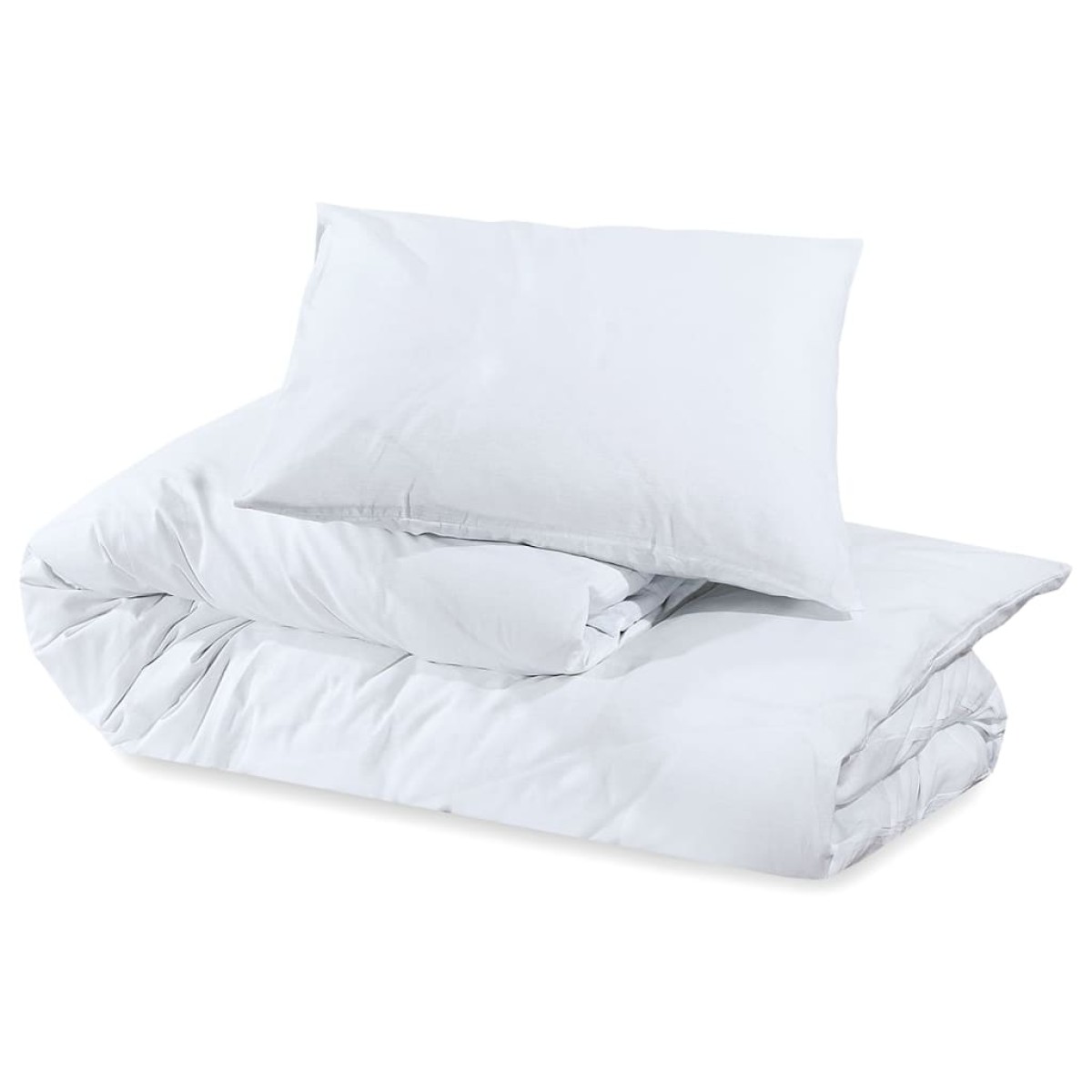 vidaXL Σετ Παπλωματοθήκης Λευκό 135x200 εκ. Ελαφρύ Ύφασμα Μικροϊνών