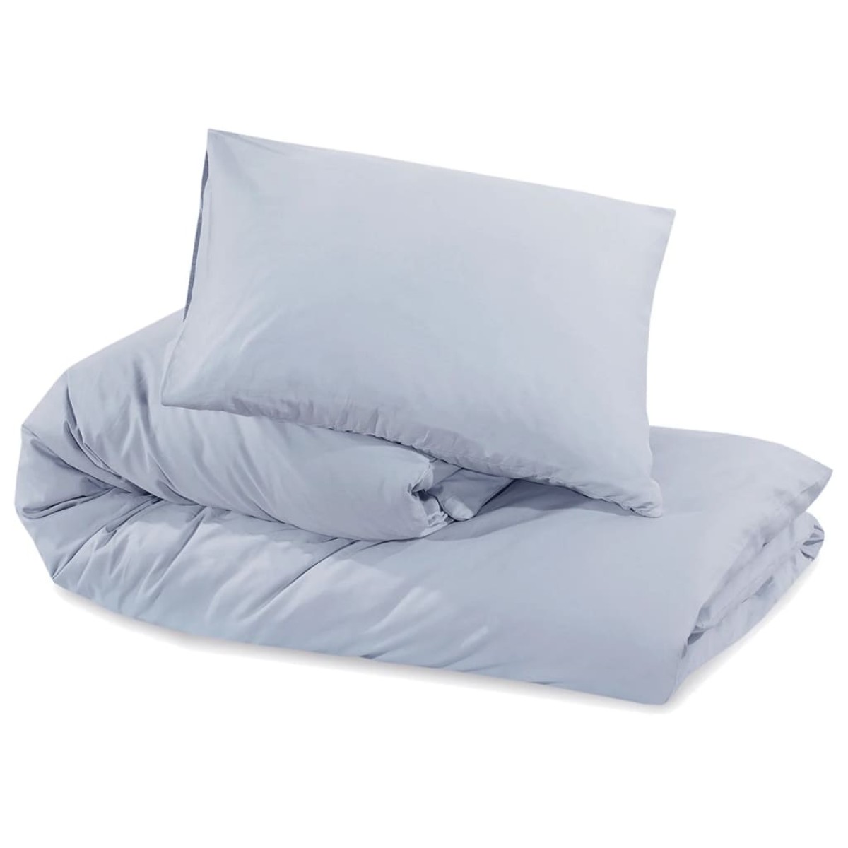 Σετ Παπλωματοθήκη vidaXL Γκρι 155x220 cm Βαμβακερό
