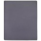 vidaXL Σεντόνια Με Λάστιχο 2 τεμ. Ανθρακί 140x200 εκ. Βαμβακερό Ζέρσεϊ