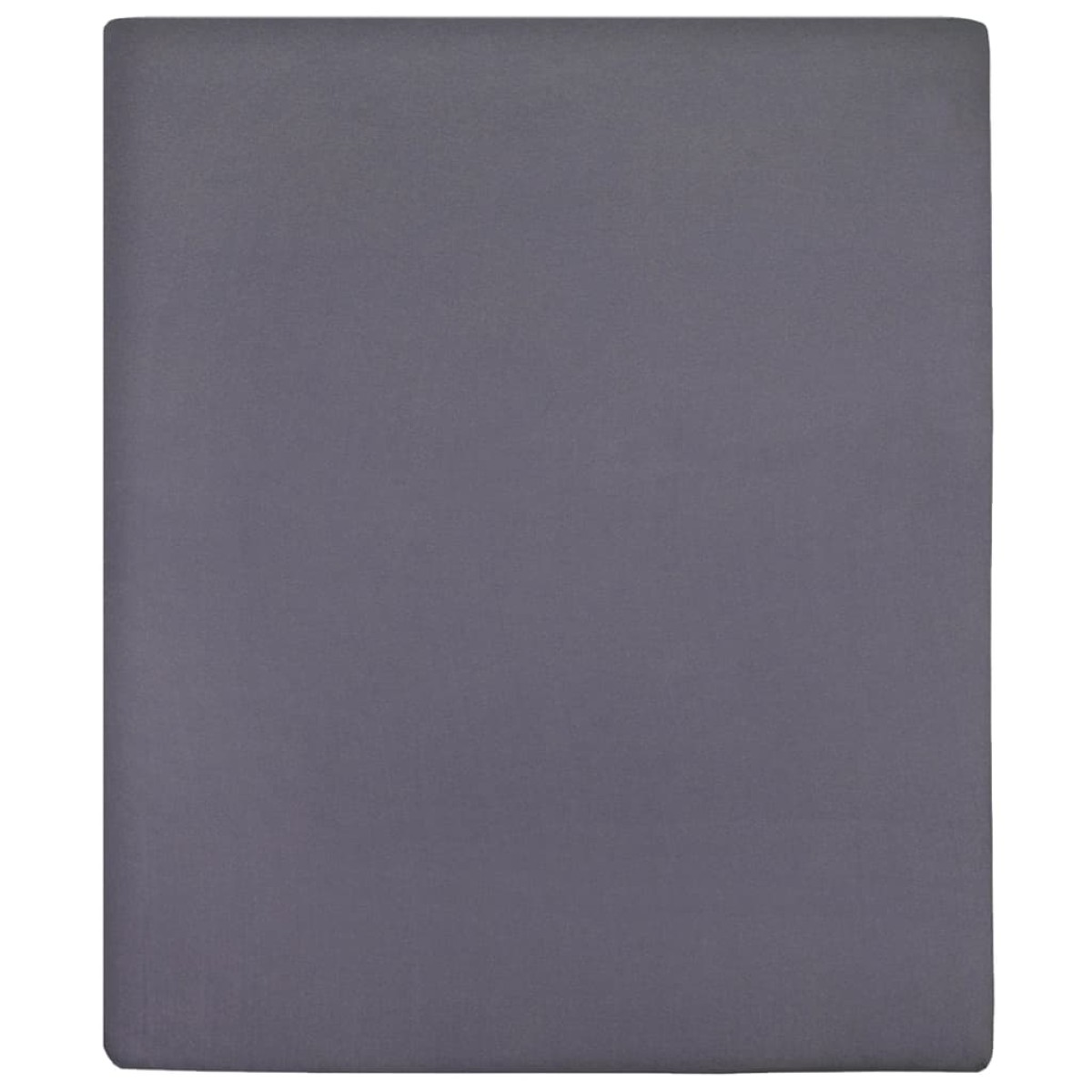vidaXL Σεντόνια Με Λάστιχο 2 τεμ. Ανθρακί 160x200 εκ. Βαμβακερό Ζέρσεϊ