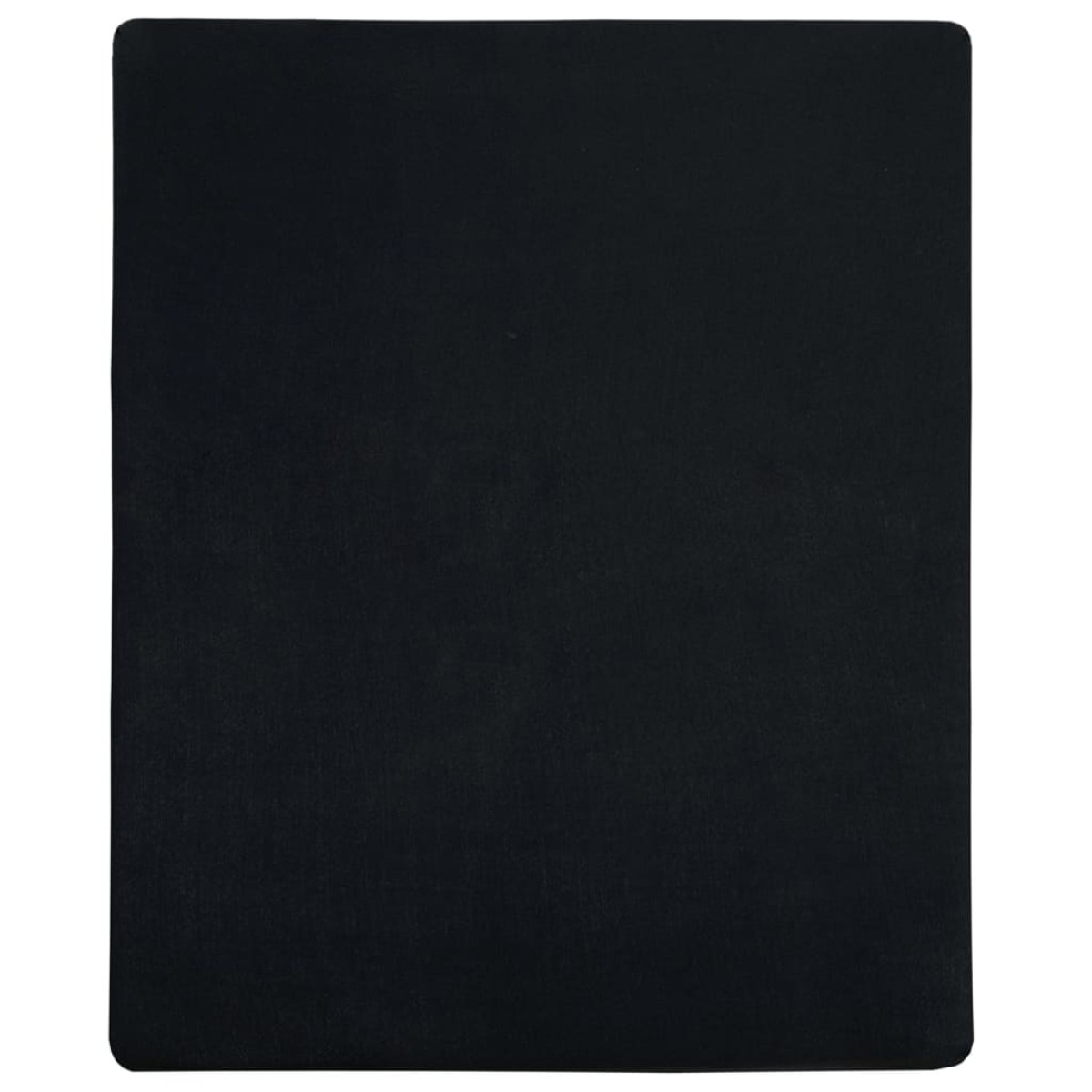vidaXL Σεντόνια με Λάστιχο 2 τεμ. Μαύρα 160x200 εκ. Βαμβακερό Ζέρσεϊ